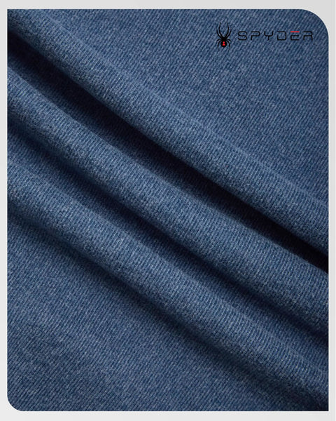 Mens Lightweight Quarter Zip Fleece Pullover For Gym And Running Soft Breathable Grid Fleece Athletic Top Blue Slate fabric texture