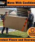 Two people using Two Person Moving Straps For Heavy Furniture And Appliances, Lifts Feel About Sixty Six Percent Lighter With Leverage