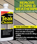 Premium Teak Cleaner That Restores Weathered Gray Teak Furniture And Fine Wood Without Sanding Or Pressure Washing Easy To Use