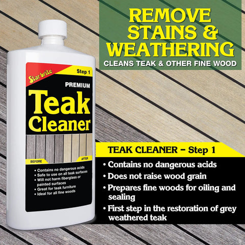 Premium Teak Cleaner That Restores Weathered Gray Teak Furniture And Fine Wood Without Sanding Or Pressure Washing Easy To Use
