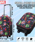 Spiderman Avengers kids carry-on luggage with superhero graphics, foldable and lightweight design, perfect for young travelers.