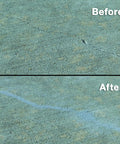 Before and after using Concrete Repair Patch And Crack Filler, Premixed Cement Repair in Gray on cracked concrete surface