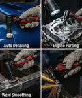 Air Die Grinder With Adjustable Swivel Head And 20000 RPM Pro Grade Portable Pneumatic Tool used in auto detailing and weld smoothing