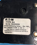 Label on 3 Pole 20 Amp Bolt On Circuit Breaker BAB3020H for panel installation, showing specs and assembly location