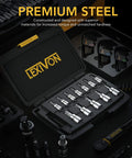 Tamper Proof Torx Bit Socket Set, 13 Piece In S2 Alloy Steel With Hardened Chrome Vanadium Sockets, organized in black case