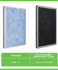 Upgraded MSA3 Replacement Filter For MSA3 And MSA3S Air Purifiers With 3 In 1 H13 True HEPA Odaller Pure Technology, Pre Filter, 2 Pack