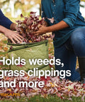 Two people using Kangaroo Collapsible Garden Bag For Yard Waste 10 Gallon Pop Up Bag For Lawn Care And Gardening Space Saving Foldable