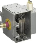 Replacement Microwave Magnetron WB27X10017 For GE Ovens, Genuine Quality Part, side angle view showing connectors