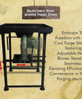 Coal Forge Stand With Fire Pot And Hand Blower Blacksmith Starter Kit For Your Home Forge Kickstart, heavy-duty steel frame