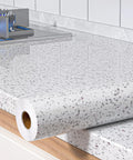 White Glossy Marble Contact Paper For Countertops And Cabinets Peel And Stick Self Adhesive Wallpaper Waterproof Removable