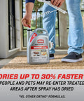 Indoor Insect Killer Spray With Wand Builds A Tough Shield Against Roaches, Ants, Spiders, Ticks And Fleas Ready To Use 1 Gallon with extended reach wand.
