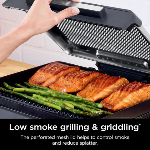 Electric Griddle And Indoor Grill With Interchangeable Plates For Grilling And Griddling Sear Steaks Burgers Salmon And Veggies