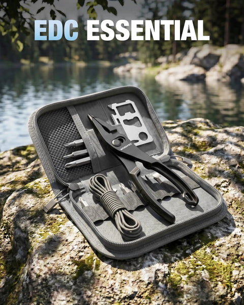 EDC Essential set with 4.5 Inch Long Nose Slip Joint Pliers for Tight Spaces, Wicked Handy Narrow Jaw Pliers for Clamping, Bending, Winding, and Quick Size Adjustments in Small Work Areas.