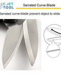 C.JET TOOL 10in heavy-duty scissors with serrated curved blades; stainless steel construction
