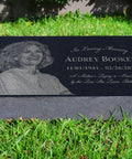 Personalized Memorial Stone Keepsake For Loved One Grave Marker Garden Plaque Granite Outdoor Cemetery Decor Sympathy Gift Tribute Forever Remembered Deluxe 8 By 12 By 2 Inch Tombstone displayed on grass