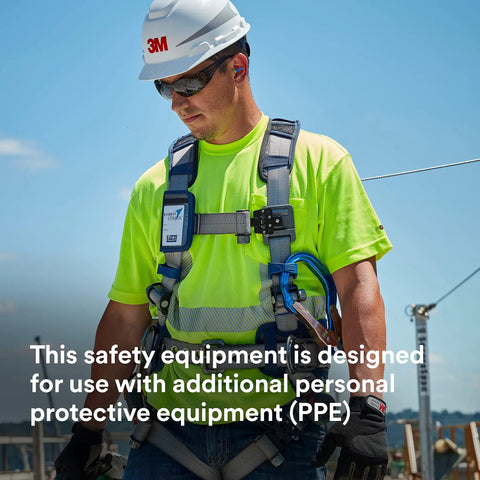 Rugged Steel Horizontal Lifeline System With Plug And Play Stanchion Base For Rebar Or Shear Stud Anchors Includes Easy Hookup Intermediate And End Safety Brackets For Half Inch To One Inch Rod Delivering Top Shelf Fall Protection On Active Sites used by worker wearing safety gear.