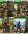 Ultralight Camp Hook With Paracord For Hiking And Camping Damage Free Tree Hanger Leave No Trace Gear Portable Backpacking Accessory For Hanging Gear Bushcraft And Outdoor Setup in use for hunting, camping, hiking, and mountain climbing.