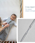 Baby in Supersoft Wearable Baby Sleep Sack Made From Bamboo Viscose 1.5 TOG 6 To 12 Months Medium Calm Sage with 2 way zipper