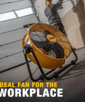 20 Inch Industrial High Velocity Drum Fan With 3-Speed Tilting Head for garage use