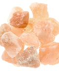 Loose pink Himalayan salt rocks for Himalayan Salt Chip Bowl Lamp With Dimmer Switch Hand-Carved Stone Salt Lamp On Premium Wood Base Cozy Warm Glow For Chill Vibes And Relaxation Great Gift For Any Occasion.
