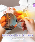 Beginner Friendly Mini Sewing Machine Kit With Finger Guard and built-in LED lights for threading assistance.