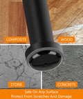 Rugged Wrought Iron Patio Furniture Foot Caps Scratch Resistant Scuff Guards For Metal Chairs on wood, concrete, stone, composite surfaces.