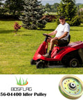 Heavy Duty Deck Drive Pulley Replacement For Cub Cadet Z Force 44 To 60 Inch Mowers in use on a red mower.