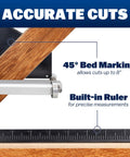 Ultra Lite Flooring Cutter For Vinyl Plank, Laminate, Engineered Hardwood And Siding Made In The USA, 45-degree bed marking detail.