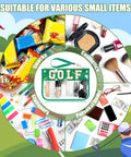 Clear PVC Golf Makeup Bag With Chenille Letter Patch For Her Crew Preppy Style Waterproof Travel Pouch, showcasing various uses.
