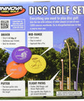 Beginner Disc Golf Set With Driver Midrange And Putter In Durable DX Plastic Beginner Weight Discs Three Disc Pack Box