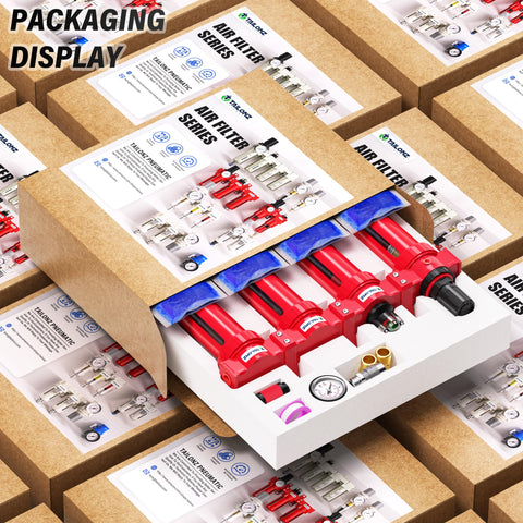 Packaging of Industrial Grade Four Stage Air Drying System With Particulate And Coalescing Filters, Double Desiccant Dryer