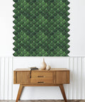 Green Peel And Stick Backsplash Tiles Set Of 10 displayed above a wooden cabinet for modern home decor and quick makeover.