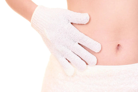 Exfoliating Bath Gloves Pack Of 4 For Smooth Soft Skin And Gentle Daily Scrub That Boosts Circulation And Improves Texture Removes Dead Skin