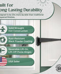 Heavy Duty Black Offset Strap Lift Off Pintle Hinges Tough As Nails 11 Inch By Two And Five Eighths Inch with durability features