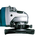 Close-up of 4-1/2 inch grinder with 10 Pack 4-1/2 Inch Cut Off Wheels For Metal And Stainless Steel Aggressive Cutting