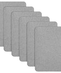 Six gray linen fabric patches for Self Adhesive Fabric Couch Repair Patches Kit 4x6 Inches Linen Mending Tape For Sofa Repair And Furniture.