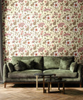 Living room with Peel And Stick Multicolor Peony Daisy Wallpaper Removable Self Adhesive Wall Mural For Living Room Or Accent Wall Durable