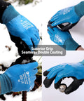 Heavy Duty Insulated Electrical Work Gloves Featuring Beefy 400V High Voltage Shock Protection Plus No Fuss Waterproof Oil Resistant Coating For Your Daily Grind Construction Jobs with seamless double coating for grip.