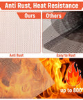 Image showing comparison of Four Pack Copper Woven Mesh Screens Set 11.81 by 8.27 Inches Each Nearly 100 Percent Pure Copper and other mesh