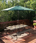 Six Foot Folding Picnic Table With Classic Rugged Steel Frame Seats Eight UV Protected Top Weather And Rust Resistant Flat Fold