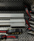 Beefed Up Off Road Recovery Kit for 4x4 Lifted Trucks with double traction power, four claws, extender bars, aircraft grade aluminum.