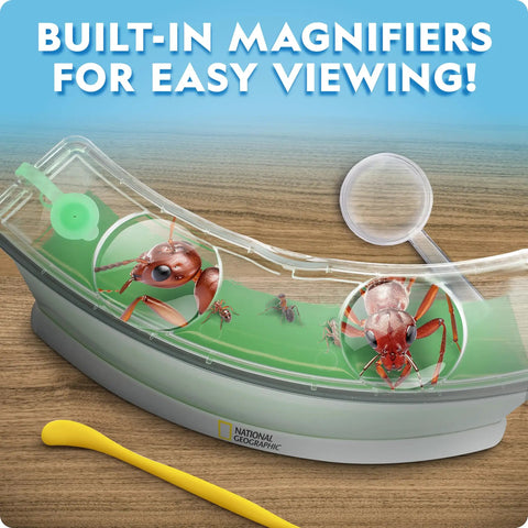 Light Up Ant Habitat Kit For Kids With Magnifiers Totally Hands On Science Toy For Curious Minds Watch Ants Build Tunnels In A Safe Gel Terrarium Explore Lighting Temperature And Location To See What Helps Them Thrive. built-in magnifiers and ant habitat