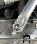 Heavy Duty Titanium Spacer Washers M6 Set of 10, 6AL 4V Grade 5 Titanium Alloy installed in vehicle assembly.