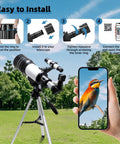 Wireless Telescope Eyepiece Camera With 64GB Memory, 1.5 Inch LCD Screen, Remote WiFi Viewing, Astronomy Camera installation steps