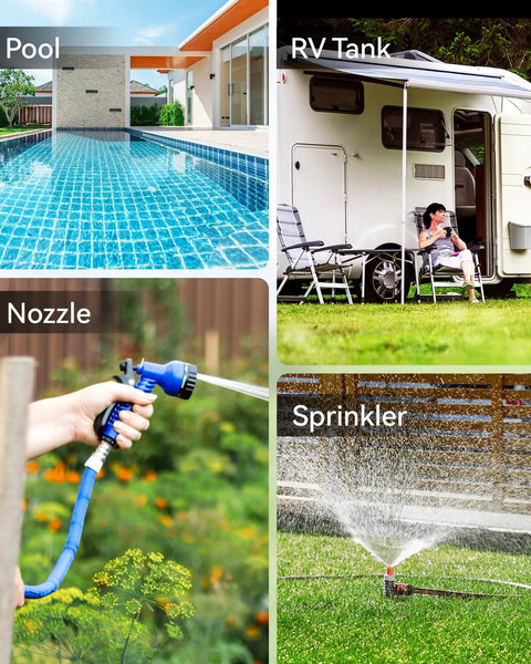 Super Handy Water Flow Meter With Five Percent Accuracy For RVs, Garden Hoses, Pools, Lawn Sprinklers And Nozzle Sprayers