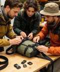 Hikers repairing backpack straps using Replacement Quick Release Buckles For 1 Inch Straps 6 Pack With 12 Tri Glide Fasteners