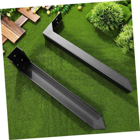 Heavy Duty Fence Post Repair Kit 2 Pack Thickened Metal Fence Anchors for Metal and Wood Posts Weather Resistant Ground Spike