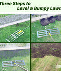 Steps to level lawn with Lawn Leveling Rake With Adjustable Stainless Steel Handle, 6.5 Ft Extendable Pole, 30 X 10 Inch Leveling Head.