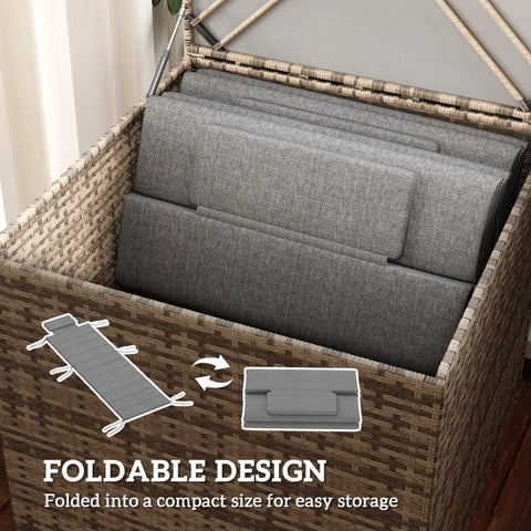 Go-To Outdoor Lounge Chair Cushions Set Of 2, 80 By 26 Inches, UPF50 Plus Fade Resistant Olefin Fabric stored in basket