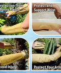 Tough As Nails Genuine Cowhide Leather Arm Sleeves With Extended Elbow Guards for protection against thorny plants.